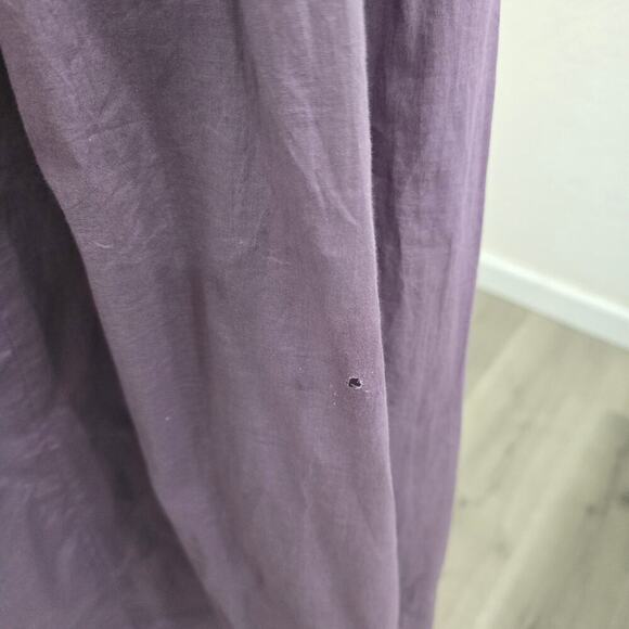 Urban Research DOORS Purple Cotton Midi Dress M Gathered Waist Japan Minimalist - Picture 6 of 13